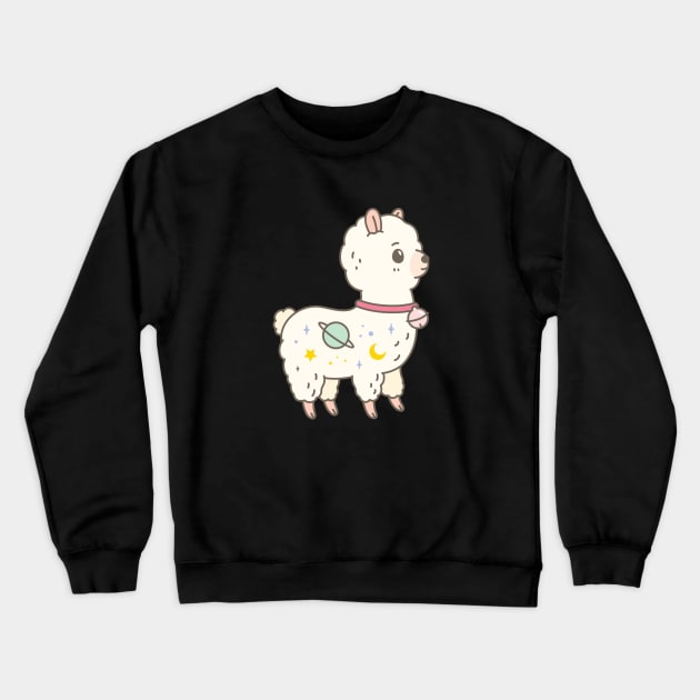 Galaxy Alpaca Crewneck Sweatshirt by Noristudio